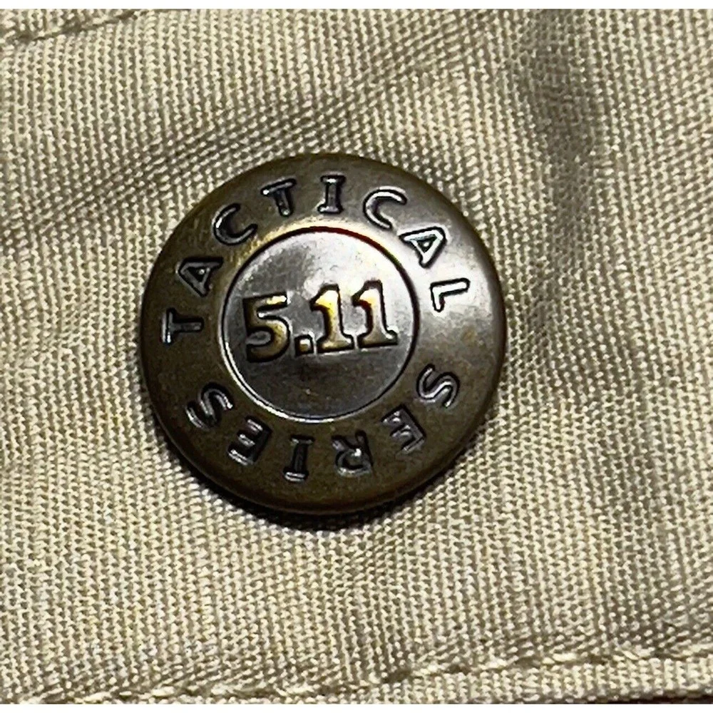 5.11 Tactical Series Pant Mens 40(38)x32 Khaki Tan‎ RipStop Cargo Elastic Waist